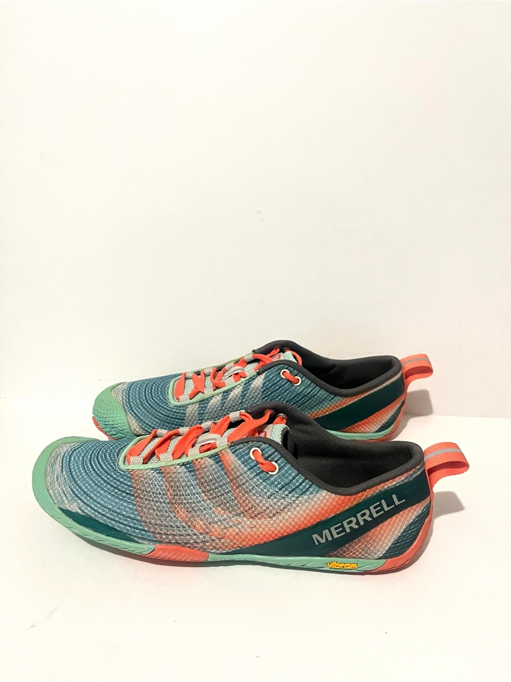 Merrell Vapor Glove 2 Trail Sneakers - Teal, Coral & Mint